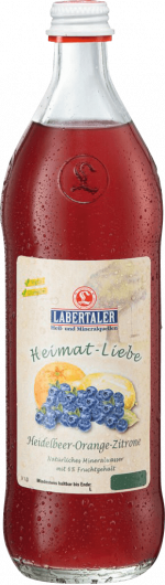 Glasflasche Labertaler Heimat-Liebe Heidelbeer Orange Zitrone 0,7l