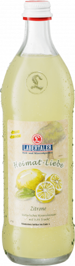 Glasflasche Labertaler Heimat-Liebe-Zitrone