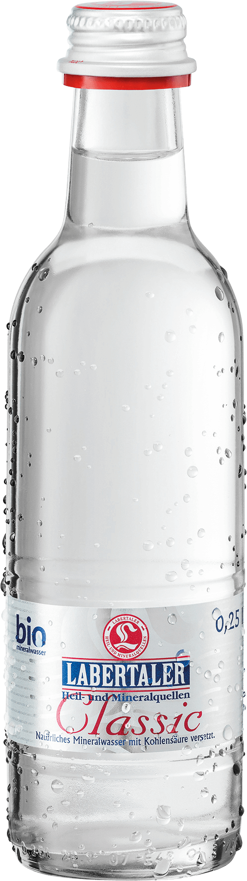 Glasflasche Labertaler Wasser Classic 0,25l