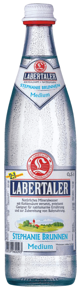 Glasflasche Labertaler Stephanie Brunnen Medium 0,5l