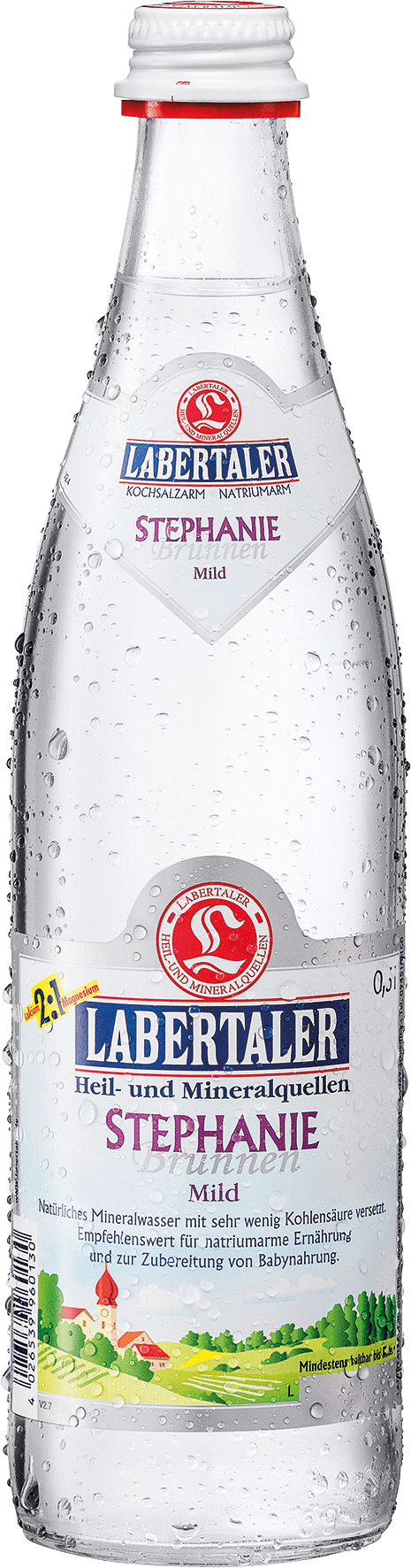 Glasflasche Labertaler Stephanie Brunnen Mild 0,5l
