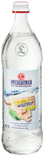 Glasflasche Labertaler Ingwerwasser 0,7l